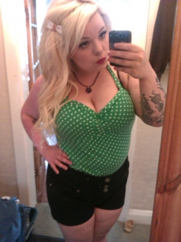 Blonde teen selfie